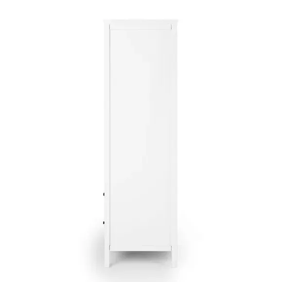 4-Door Wardrobe with Mirror - White