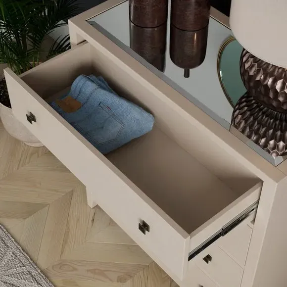 4-Drawer Chest with Soft Close - Warm Grey, Wood