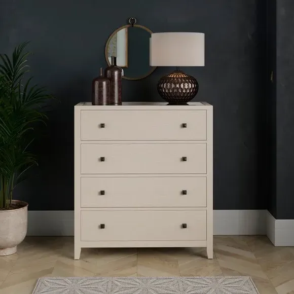 4-Drawer Chest with Soft Close - Warm Grey, Wood image
