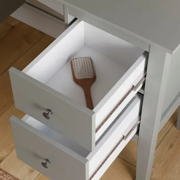 4-Drawer Dressing Table - Grey, Lacquer