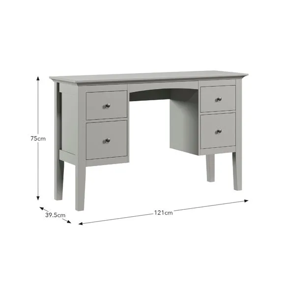 4-Drawer Dressing Table - Grey, Lacquer