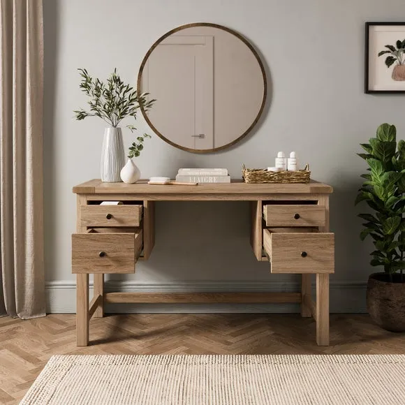 4-Drawer Dressing Table - Oak Effect