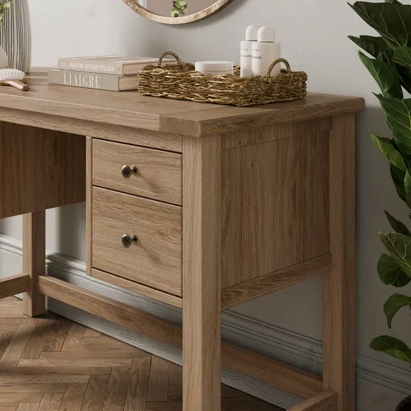4-Drawer Dressing Table - Oak Effect