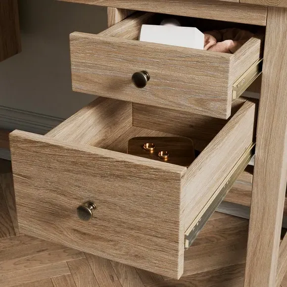 4-Drawer Dressing Table - Oak Effect