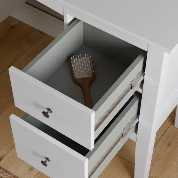 4-Drawer Dressing Table - White, Lacquer