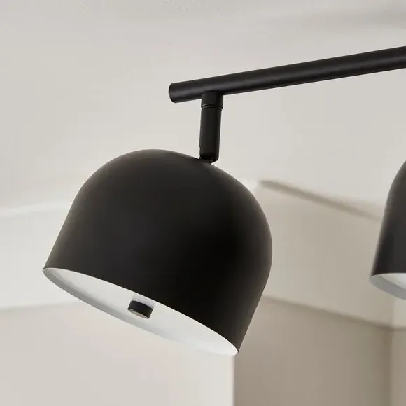 4-Light Adjustable Spotlight Bar - Black, Metal