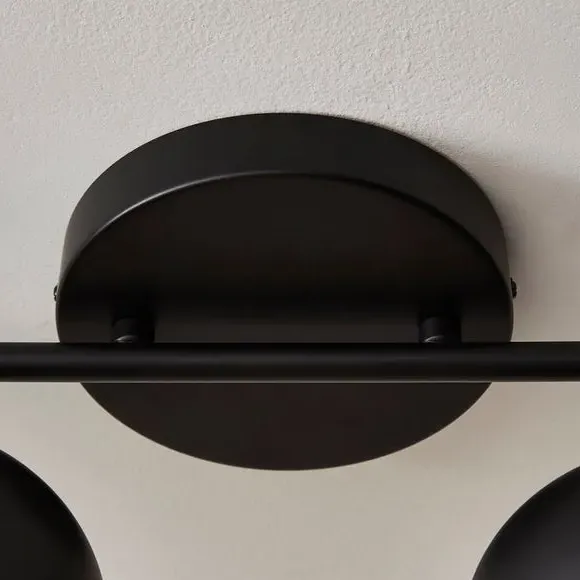 4-Light Adjustable Spotlight Bar - Black, Metal