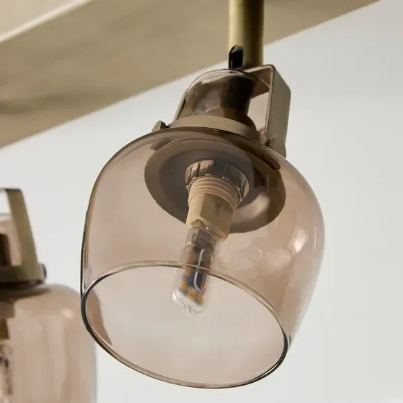 4-Light Adjustable Spotlight Bar - Brass, Metal