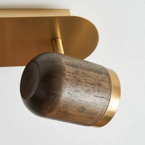 4 Light Adjustable Spotlight Bar - Gold, Metal