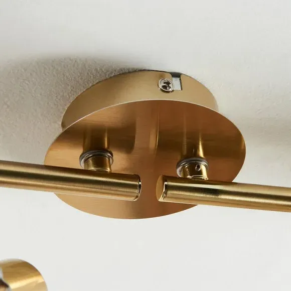 4-Light Adjustable Spotlight Bar - Gold, Metal