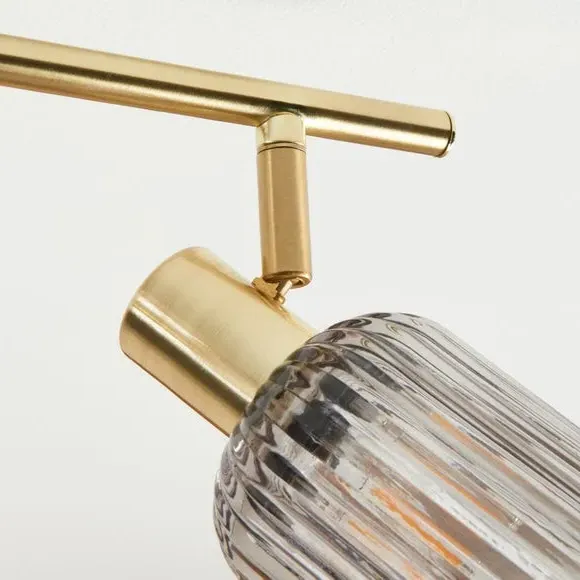 4-Light Adjustable Spotlight Bar - Gold, Metal