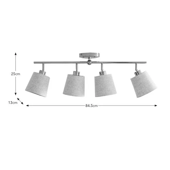 4-Light Adjustable Spotlight Bar - Natural