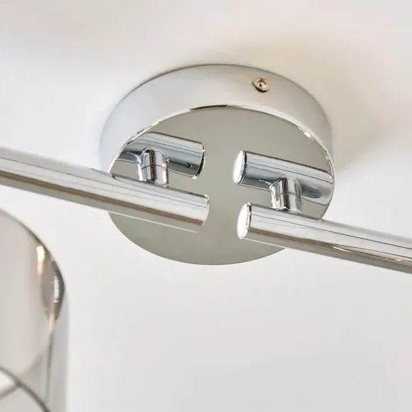 4-Light Adjustable Spotlight Bar - Silver, Chrome