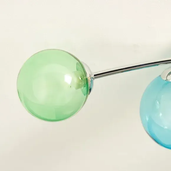 4-Light Semi Flush Ceiling Light - Chrome, Metal