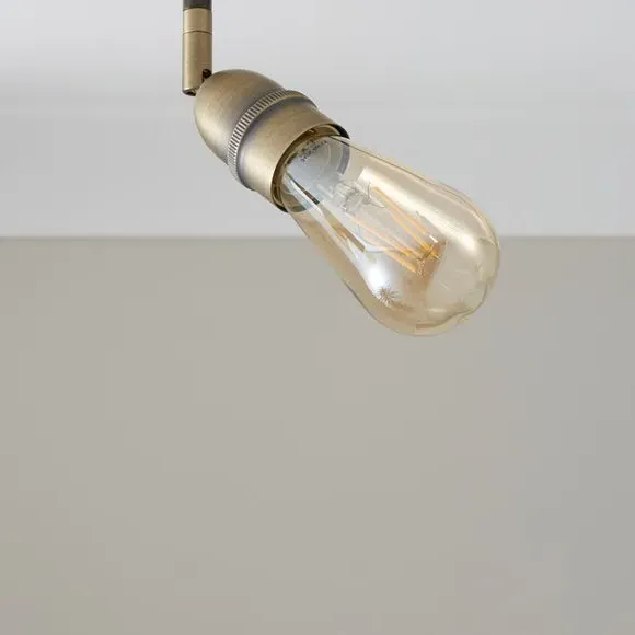 4-Light Semi Flush Spotlight Bar - Black