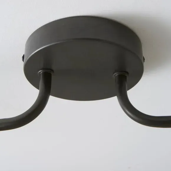 4-Light Semi Flush Spotlight Bar - Black