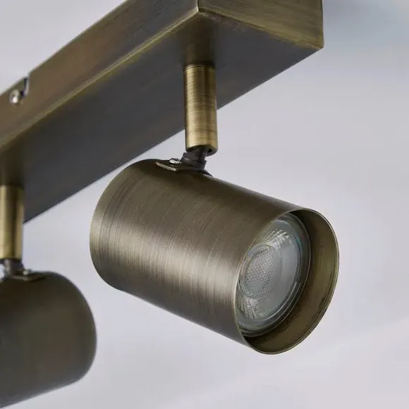 4-Light Semi Flush Spotlight Bar - Bronze
