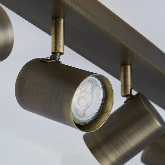 4-Light Semi Flush Spotlight Bar - Bronze