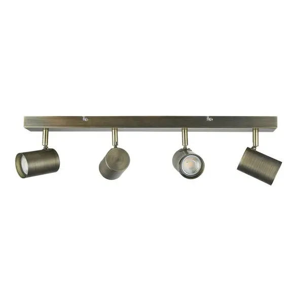 4-Light Semi Flush Spotlight Bar - Bronze