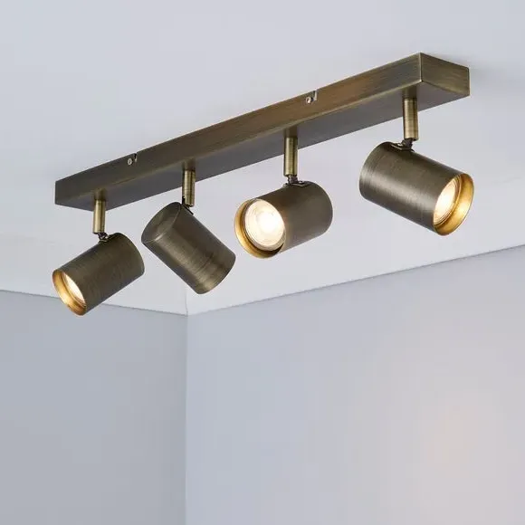 4-Light Semi Flush Spotlight Bar - Bronze image