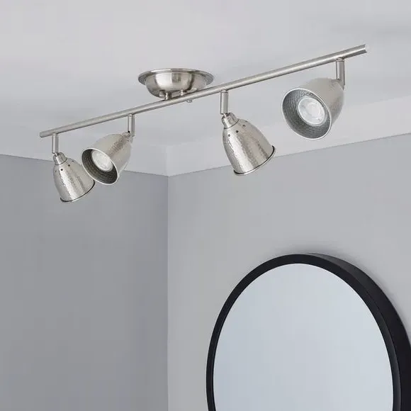 4-Light Semi Flush Spotlight Bar - Chrome