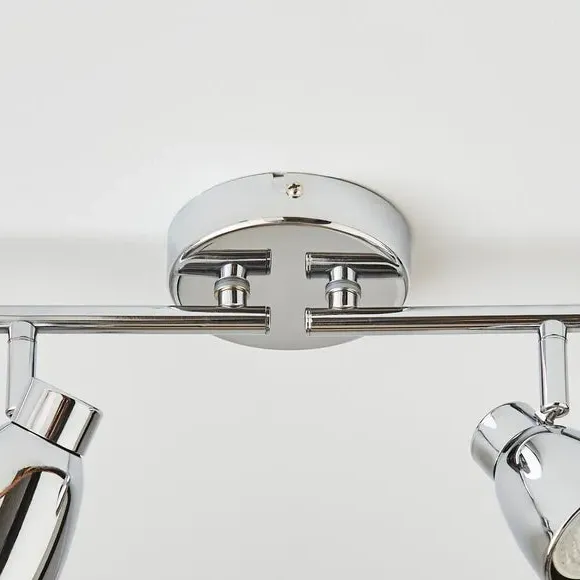 4-Light Semi Flush Spotlight Bar - Chrome