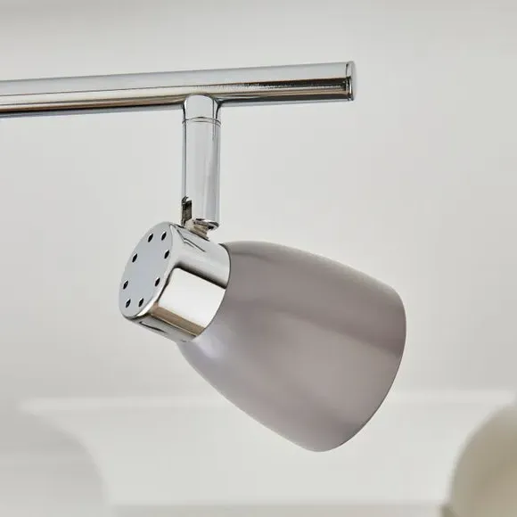 4-Light Semi Flush Spotlight Bar - Grey