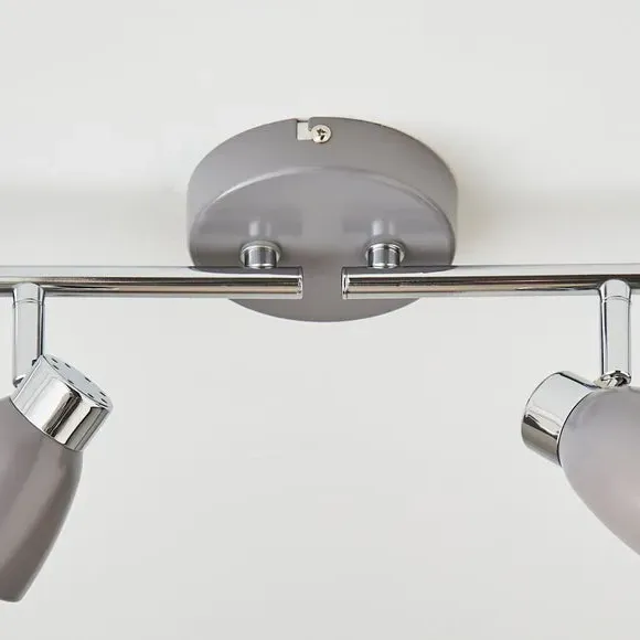 4-Light Semi Flush Spotlight Bar - Grey
