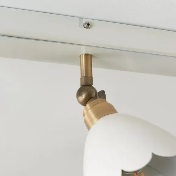 4-Light Spotlight Bar Adjustable - Ivory, Metal