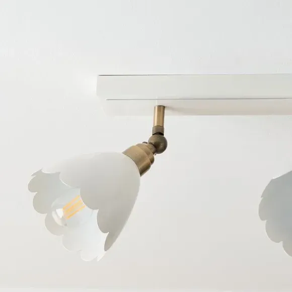 4-Light Spotlight Bar Adjustable - Ivory, Metal