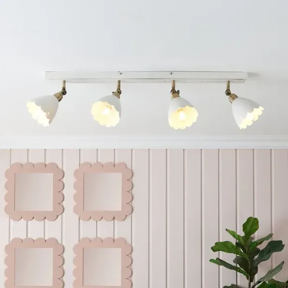 4-Light Spotlight Bar Adjustable - Ivory, Metal image