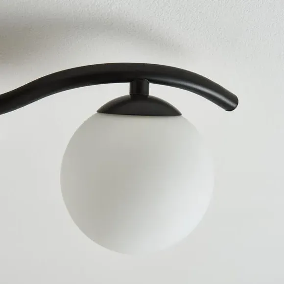 4-Light Spotlight Bar Modern Design - Black, Metal