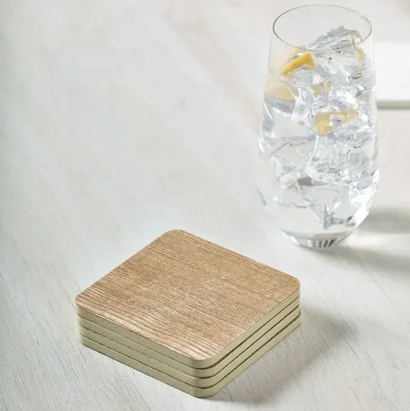 4-Pack Coaster Set - Pistachio, Wood