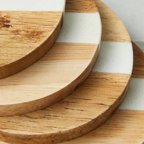 4-Pack Coasters - Natural, Wood and Resin