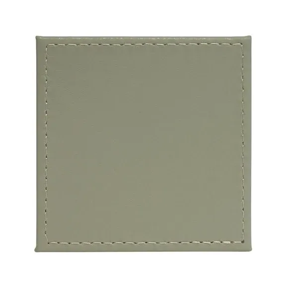 4-Pack Reversible Coasters - Sage, Faux Leather
