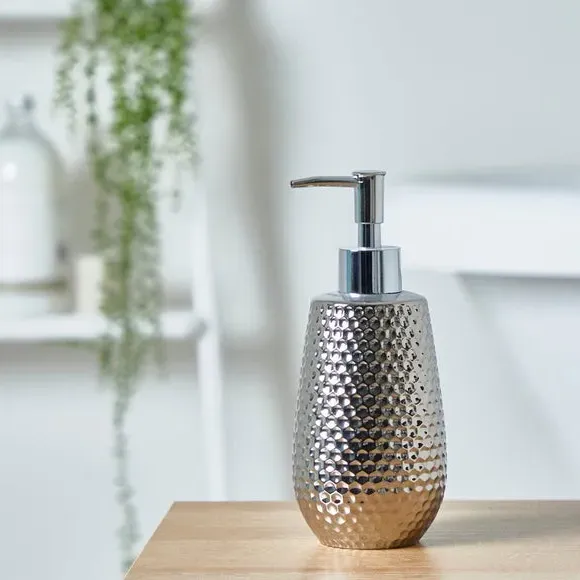 4-Piece Bathroom Accessories Set - Silver, Metal