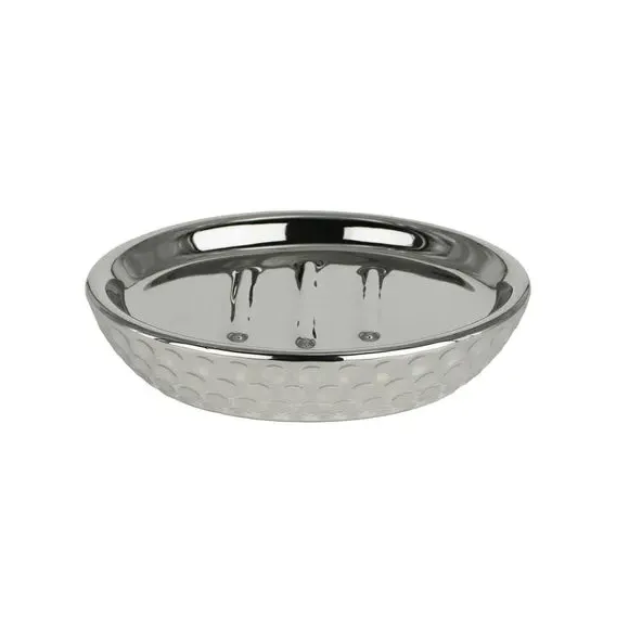 4-Piece Bathroom Accessories Set - Silver, Metal