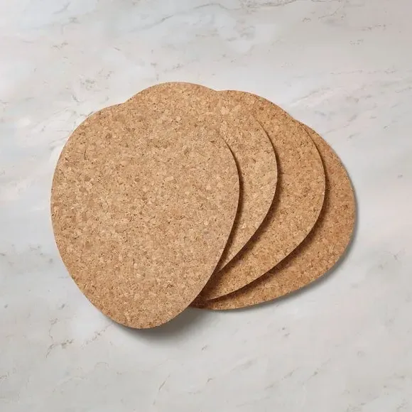 4-Piece Pebble Placemats - Natural, Cork image