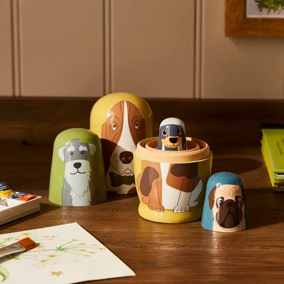 4-Piece Stacking Dolls Set - Multicolor, Wood