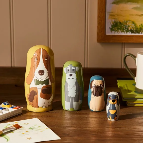 4-Piece Stacking Dolls Set - Multicolor, Wood image