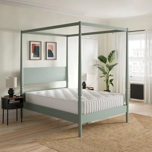 4-Poster Bed Frame with Turned Posts - Lilypad
