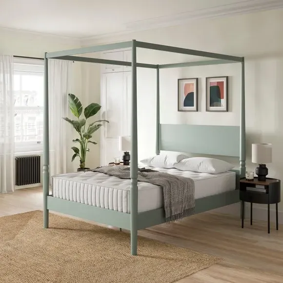 4-Poster Bed Frame with Turned Posts - Lilypad image