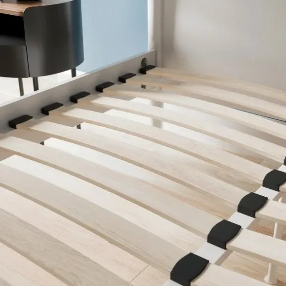 4-Poster Bed Frame with Turned Posts - White