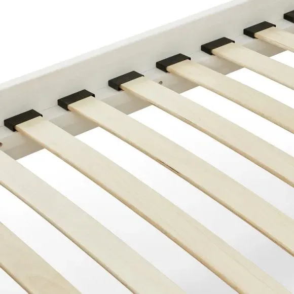 4-Poster Canopy Bed Frame - White, Pine Wood