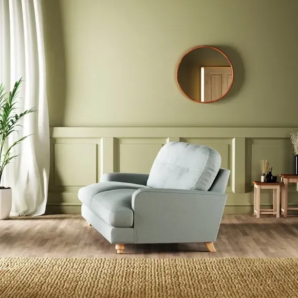 4-Seater Chesterfield Sofa - Blue, Velvet