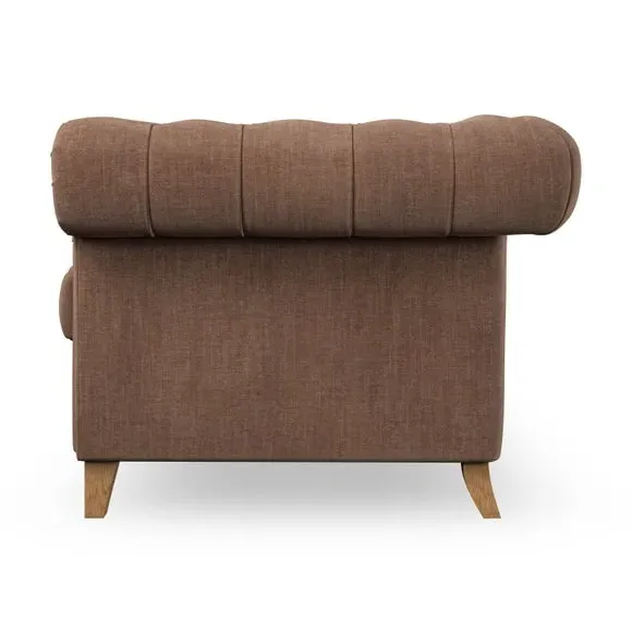 4-Seater Chesterfield Sofa - Clay, Chenille