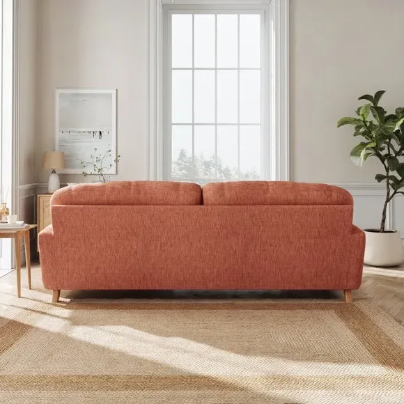 4-Seater Chesterfield Sofa - Clay, Faux Linen