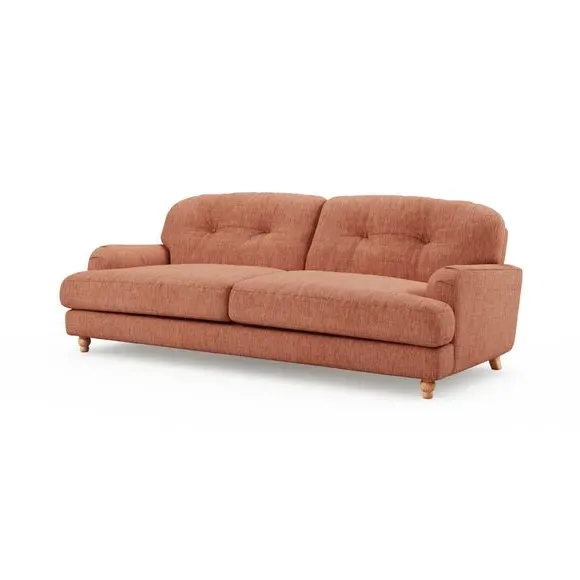 4-Seater Chesterfield Sofa - Clay, Faux Linen