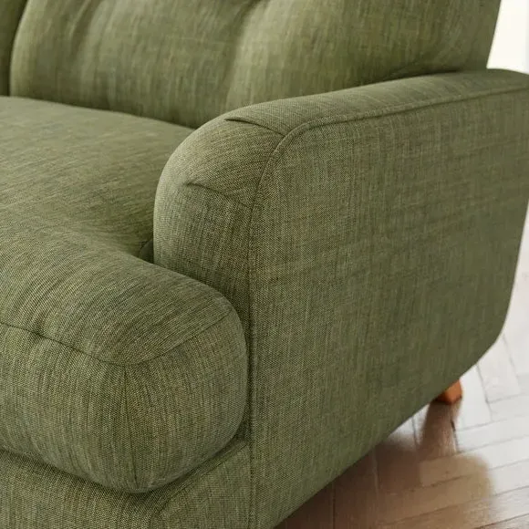 4-Seater Chesterfield Sofa - Green, Faux Linen