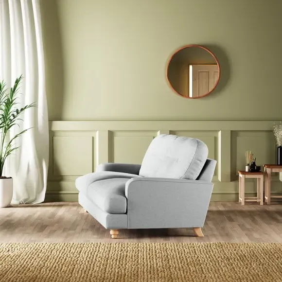 4-Seater Chesterfield Sofa - Grey, Velvet